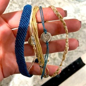 Pura Vida Bracelet Style Pack Navy and Beige